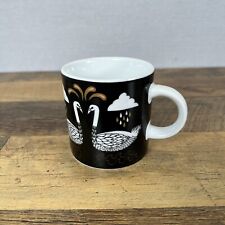 1 Danica Studio Two Swans Swimming Coffee Mug Black White Gold Ceramic picture