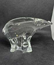 Crystal Polar Bear Figurine Paperweight, Vintage, 7