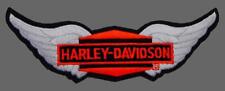 HARLEY DAVIDSON DIAMOND WING SILVER 12 INCH RETRO JACKET VEST PATCH picture