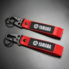 Yamaha Motorcycle Keyring Blue Red Logo Embroidery Keychain With Wrist Strap picture