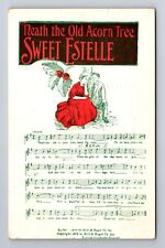 Music & Lyrics, Neath The Old Acorn Tree Sweet Estelle, Vintage c1907 Postcard picture