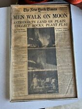 New York Times Monday July 21 1969 -MAN WALK ON MOON- Framed - Front Page Only picture