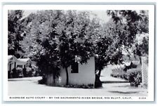1952 Riverside Auto Court & Restaurant Entrance Red Bluff California CA Postcard picture