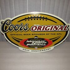 Coors Original Beer SIGN Monday Night Football ABC 35th anniversary tin 2004 32