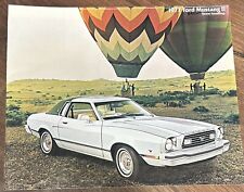 Vintage 1977 Ford Mustang II OEM  Sales Brochure NOS White Ghia Mach 1 Cobra picture