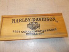 Harley-Davidson Limited Edition 1994 Commemorative Eagle Belt Buckle 3pc. Set picture