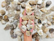 Rough Rutilated Quartz Crystals - Bulk Rutile Quartz Stones for Tumbling Healing picture