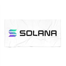 Solana White Beach Towel - 2 Sizes, SOL Towel, Crypto Towel, Cryptocurrency picture
