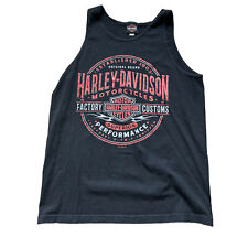 Harley Davidson Sandusky Ohio Mens Cotton Tank Top Black Size L A2923 picture