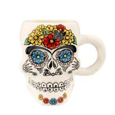 Day of the Dead  Skeleton Skull Floral Mug by MBC-Top picture