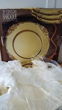 New 1991 Vtg Godinger 20th Century Baroque Brass Chargers Service Plates 4 picture