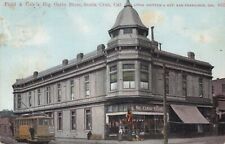 Santa Cruz CA Field & Cole’s Big Curio Store Trolley Car Vintage Postcard 1908 picture