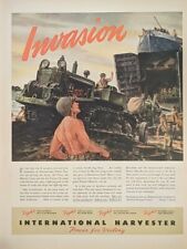 Vintage 1944 INTERNATIONAL HARVESTER TRUCKS WW2 Tractor Invasion  picture