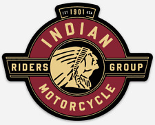 Indian Motorcycle Est.1901 Riders Group Logo Type Die-cut MAGNET picture