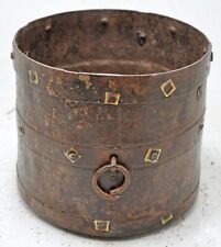 Antique Iron Grain Measurement Paili Pot Original Old Hand Crafted picture