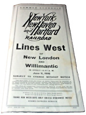 JUNE 1916 NEW HAVEN NYNH&H LINES WEST SUMMER PUBLIC TIMETABLE FORM ADV-220 picture