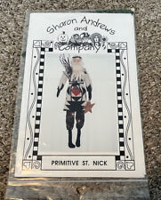 Vintage Sharon Andrews Primitive St. Nick Doll Pattern Kit Art 17” 1998 picture