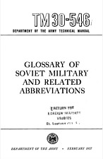 164 Page TM 30-546 Glossary Soviet Military & Related Abbreviations Manual on CD picture