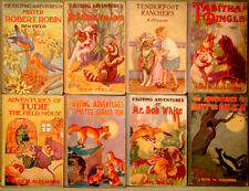 (8) DIFFERENT 1928 & 1929 ANIMAL CHARACTER CHILDRENS ADVENTURE BOOKS picture