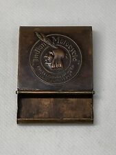 Vintage 1900s  Copper Indian Motorcycles Hendee MFG Co  Match Book Cover Holder picture