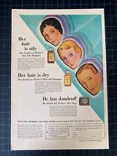 Vintage 1929 Packer’s Tar Soap Shampoo Print Ad - Art Deco picture