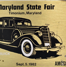 1982 Maryland State Fair 1934 Buick AMCGB Motor Club Baltimore Timonium Plate picture