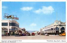 Tijuana Baja Calif Mexico Revolution Av Second St  RPPC 1951 Real Photo Postcard picture