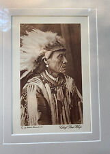 THE VANISHING RACE - Chief Red Whip -GENUINE - PHOTOGRAVURE- Matted picture