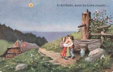 Antique 1918 German Art Postcard, In der Nacht wenn die liebe erwacht A Hoffmann picture