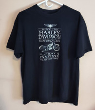 Harley Davidson Hanes BearTooth Billings Montana Large Black T-Shirt USA picture