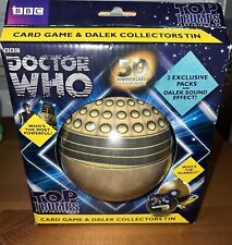BBC DOCTOR WHO TOP TRUMPS PLAY DISCOVER CARD GAME & DALEK COLLECTORS TIN MINT picture