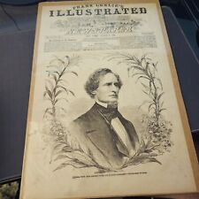 Frank Leslies Illustrated Cover Jefferson Davis,1st President of New South 1861 picture