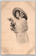 Postcard Flower Girl With Large Hat 1914 Luverne, Minnesota Cancel picture