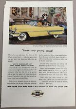 Vintage 1954 Original Print Advertisement Full Page - Chevrolet Only Young Twice picture