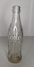 Vtg Clear Hobble Skirt Coke Coca-Cola Bottle 6 1/2 Oz Coca Cola LTD picture