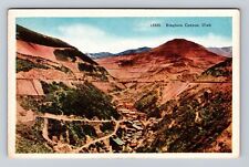 Bingham Canyon UT-Utah, Utah Copper Mines, Antique Vintage Souvenir Postcard picture
