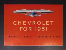 1951 Chevrolet Color Sales Brochure Several Models Ex Colors - Ex Cond picture