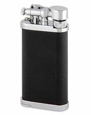 IM Corona Old Boy Pipe Lighter Black Chrome Engine Turned IM-64-9211C New in Box picture