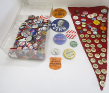 Huge Lot of Political and Other Pinbacks Buttons Over 100 1920's-1990's picture