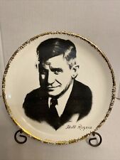 Vintage Will Rogers Decorative Plate With Stand. RARE Oklahomas Favorite Son picture