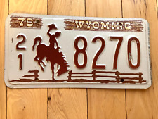 1978 Wyoming License Plate picture