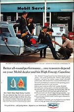 Print Ad 1964 Mobil Service Premium Gas Station Cub Scouts Leader Station Wagon  picture