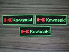 3pcs KAWASAKI Racing MOTORCYCLES Biker Iron on Patch or Sew Embroidered on picture