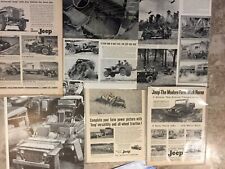 1947 1951 1952 1953 Willys Jeep Wagoneer  Farm Power Lot of 4 car ad print c picture