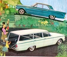 1960 Ford Comet Compact Sedan Station Wagon Family Dog Flowers Print Ad 123 picture
