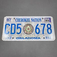 Oklahoma Cherokee Nation License Plate 2018 Tribal Seal Native American Indian picture