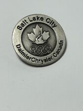 Salt Lake City Daimier Chrysler Canada Olympics Collector Lapel Pin Button picture
