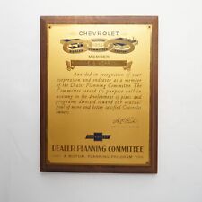 1955 Chevrolet Dealer Planning Committee Factory Member Award Plaque E.B. MOHR picture