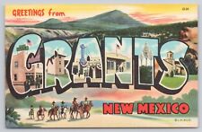 Greetings from Grants New Mexico Large Letters Old Pony Express Trail Postcard picture