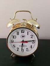Acu-Rite Twin  Bell Glow In The Dark Wind Up Alarm Clock Tested Works picture
